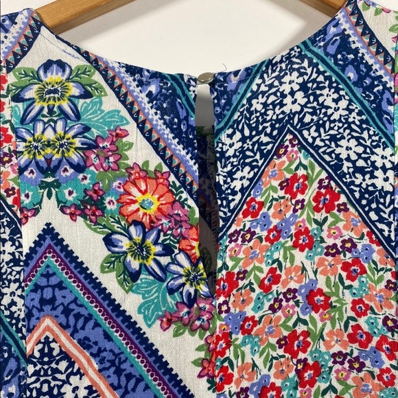 Altar'd State Blue and White Mixed Print Flowy Floral Dress - Picture 7 of 7